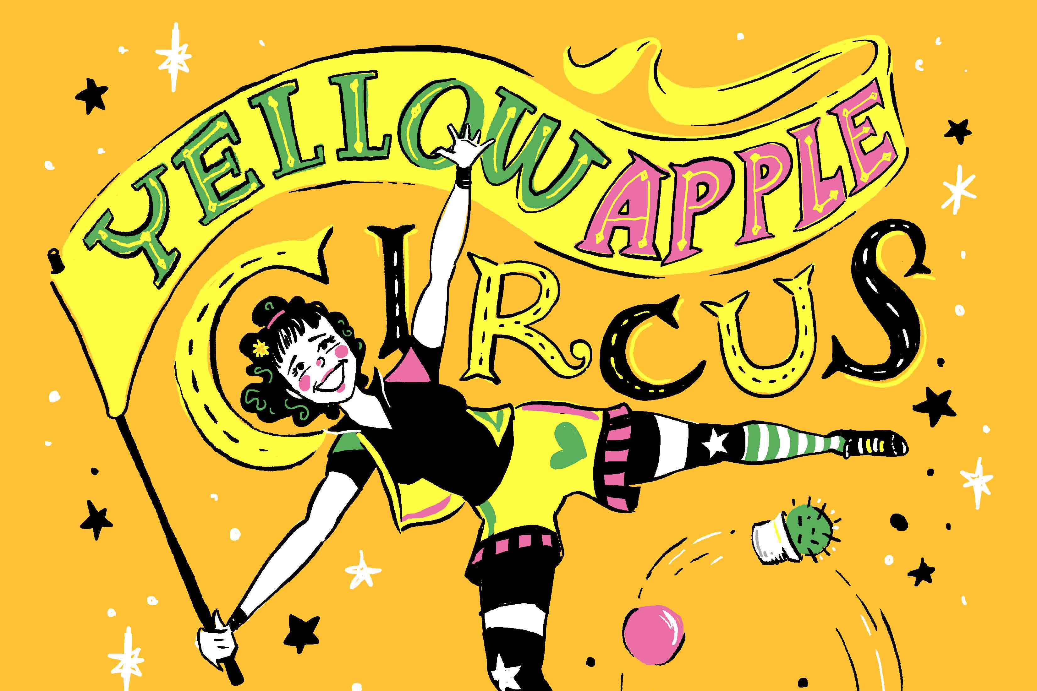 Yellow Apple Circus poster